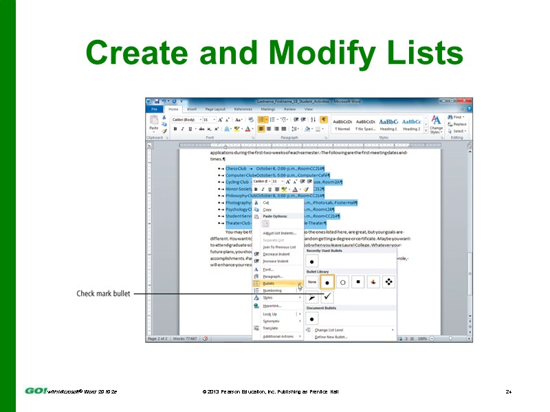 Create and Modify Lists